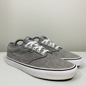 VANS "Off The Wall" 751505 Men's Skate Shoes Sneakers Gray Lace Up Low Size 10